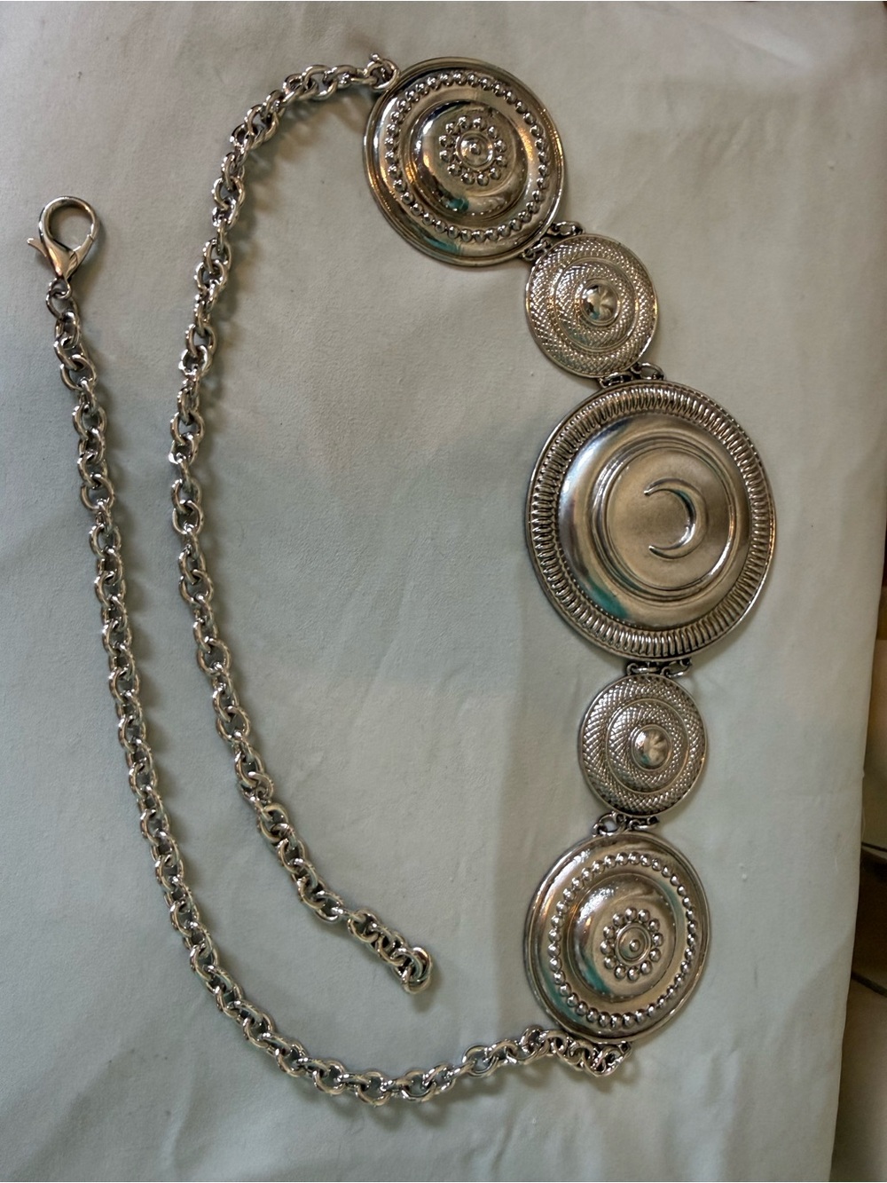 Free People Silver Medallion Chain Belt - Picture 2 of 6